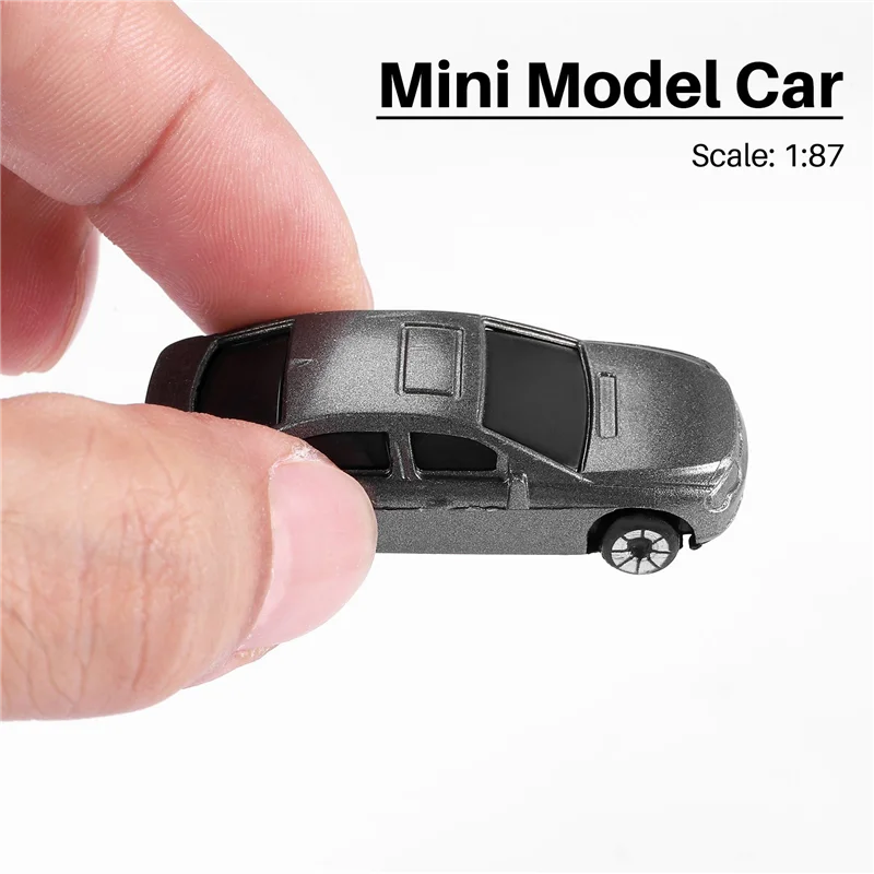 

50Pcs 1:87 HO Scale Model Car Painted Car Models HO/TT/N Scale Railway Modeling Making Mat