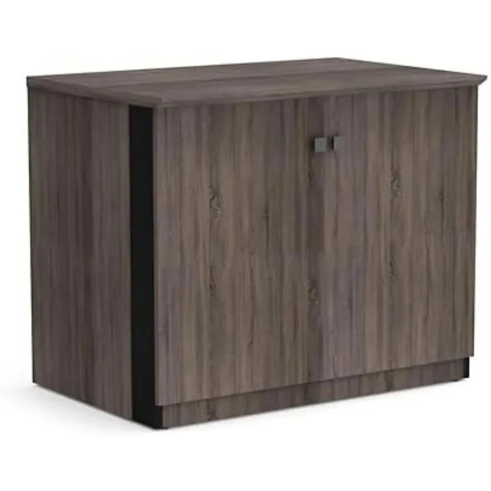 Allure Gabinetes de almacenamiento de altura de escritorio de 36 x 24 pulgadas, 2 puertas de madera, grado comercial, teñido, arañazos, resistente al calor, dos tonos superiores |