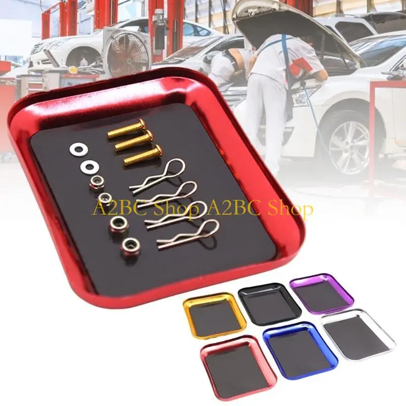 

A2BC Красный магнитный винтовой лоток. Алюминиевый эффективный магнитный лоток для деталей для длительного использования для