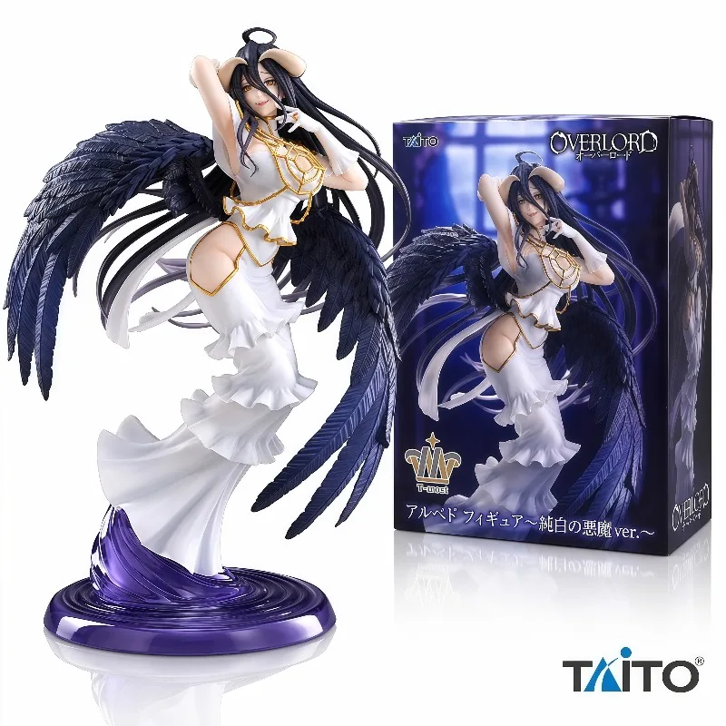 Original Authentic TAITO Overlord Albedo Pure White Demon Ver T-most Figure In Stock Japanese Anime PVC Collection Desk Ornament
