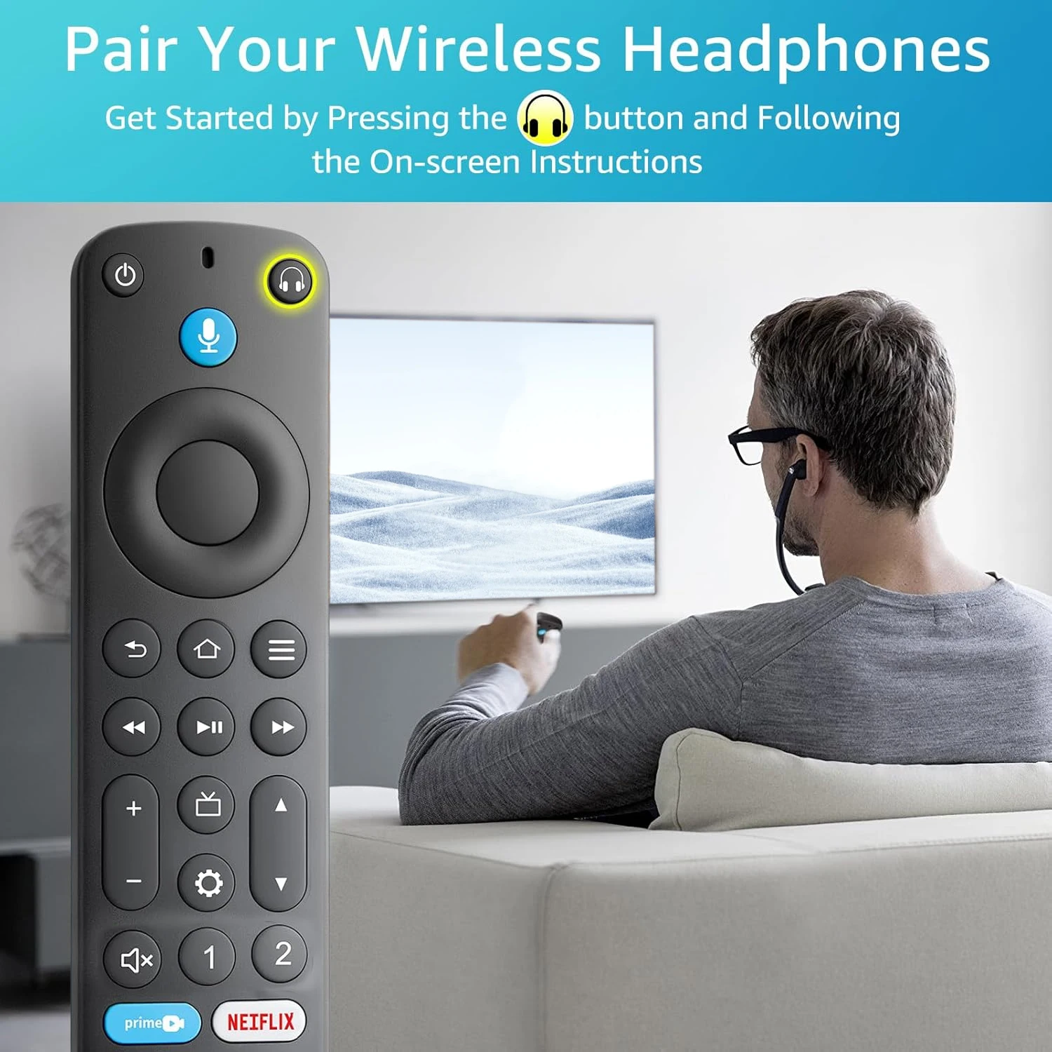 جهاز تحكم عن بعد صوتي بديل لـ Fire TV Stick/TV Cube ومتوافق مع أجهزة التلفاز الذكية Insignia/Toshiba/Pioneer Fire #5