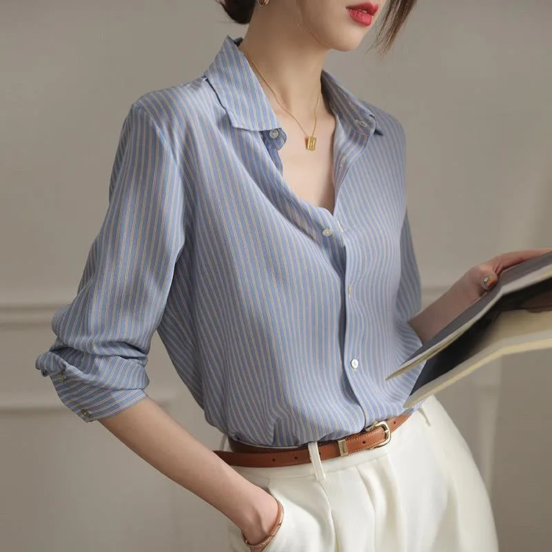 

Formal Social Stylish Blouses Tops White Elegant New Female Clothing Shirt Formal