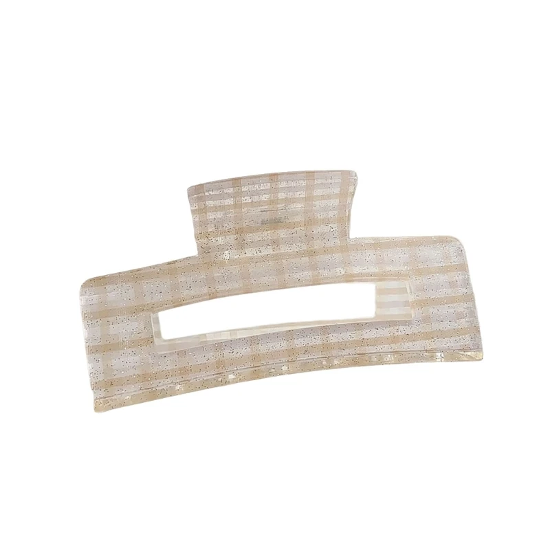 

Checkered Acrylic Hair Claw Hair Clip Korean Aesthetic Lightweight Design Hairpin For Casual or Formal Looks Y166