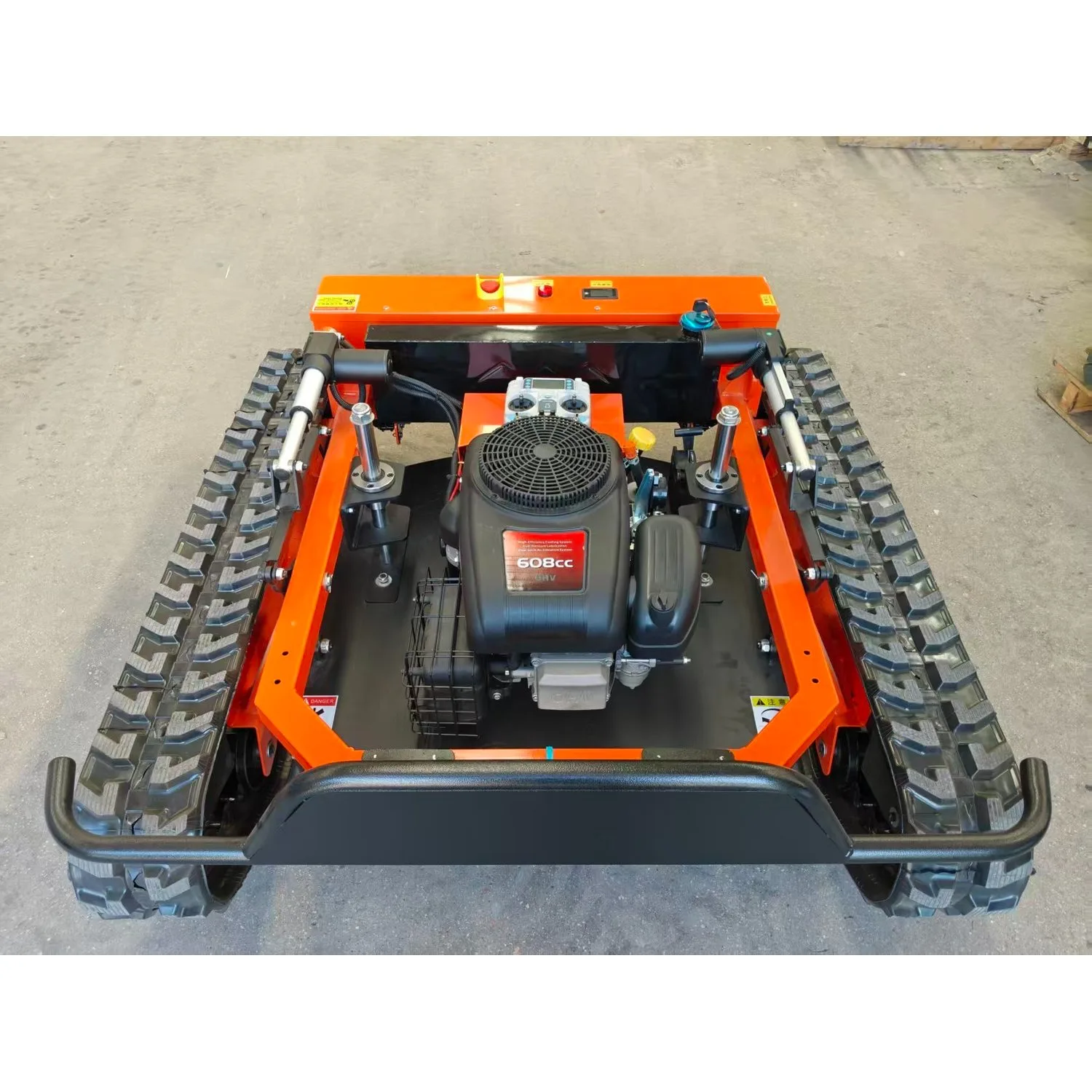 13HP Hybrid Crawler Remote Control Lawn Mower 800mm Hydraulic Lifting Grass Cutter 50° Slope RC Mower