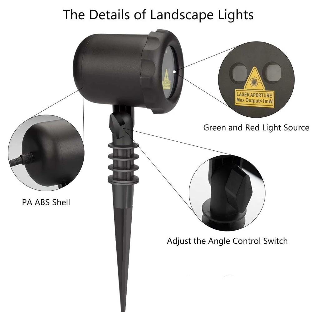 Projecteur laser LED pour Noël, lumières d'extérieur, étoiles étoilées, lucioles de jardin avec télécommande, IP65, étanche, décoration