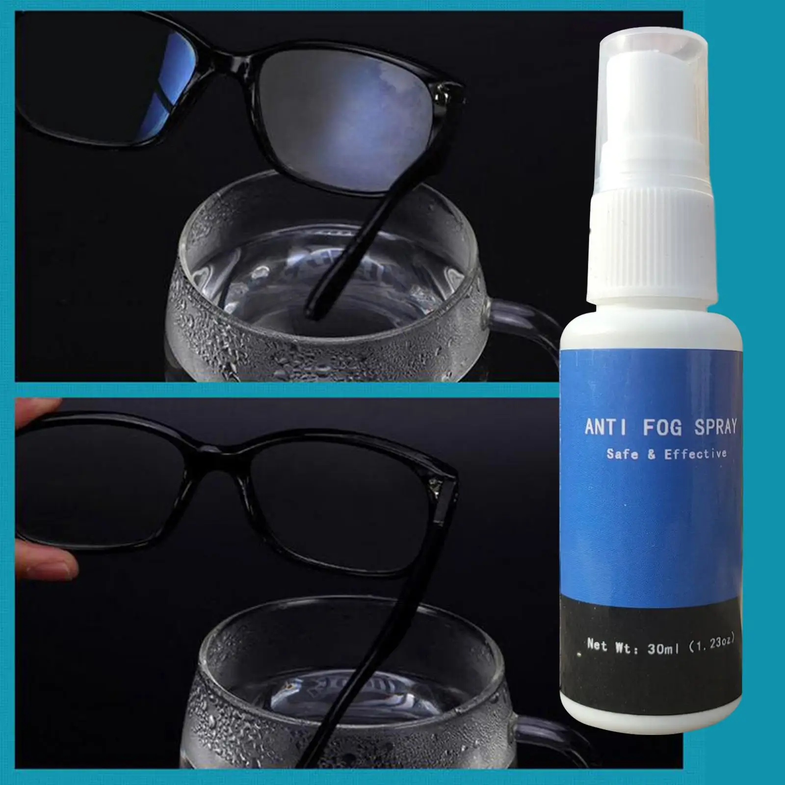 Dél'offre buage liquide anti-buée, spray anti-buée, dél'offre bueur pour miroirs, lunettes, lunettes, lunettes de natation, verres anti-coulée