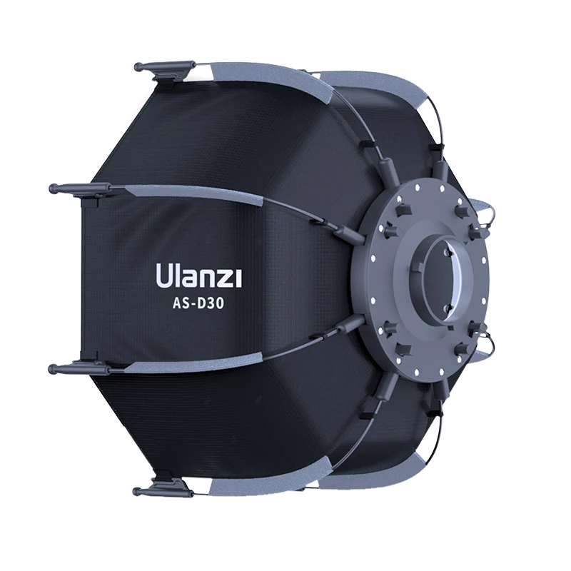  Ulanzi AS-D30 Caja de luz octogonal de 30 cm con paquete rápido y soporte Mini Bowens para luz de vídeo COB de 40 W
