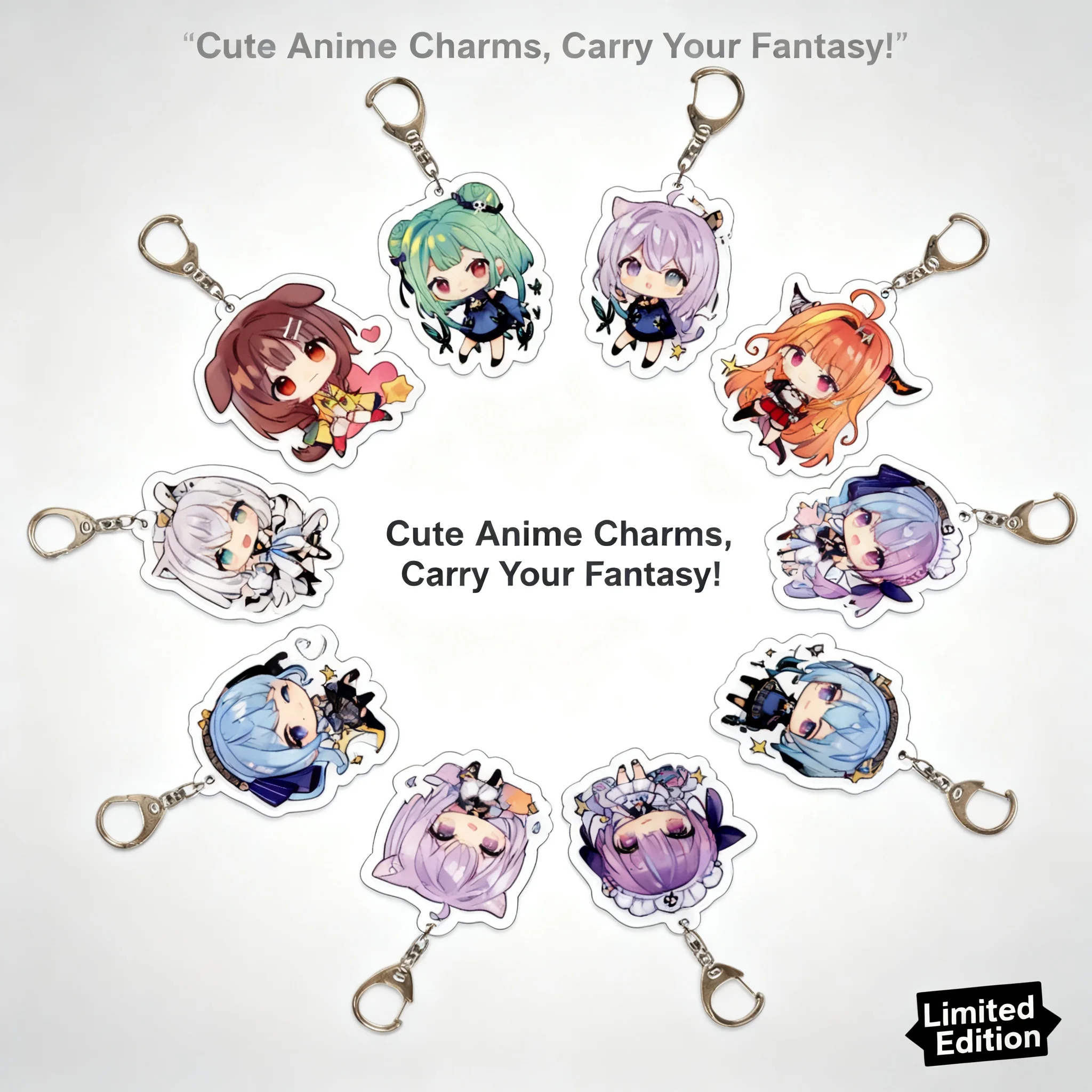 

Акриловый брелок для ютуберов и виртуальных стримеров, новая двусторонняя прозрачная подвеска-украшение для студентов, аксессуары