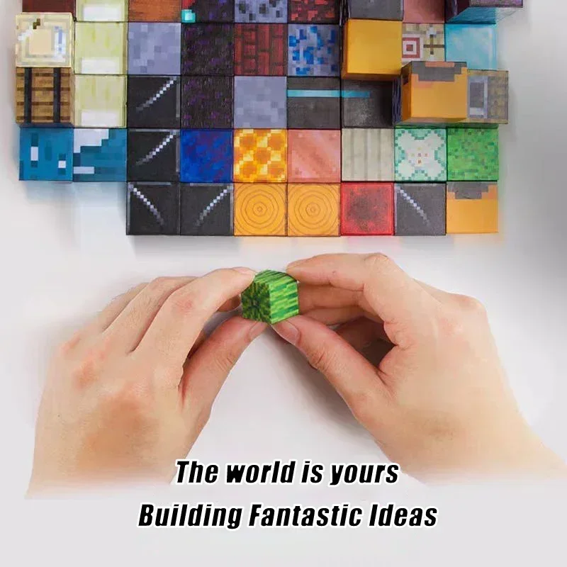 Blocos de construção magnéticos meu mundo cubo magnético para meninos meninas crianças idades 3 + diy empilhamento conjunto de construção educar brinquedos sensoriais