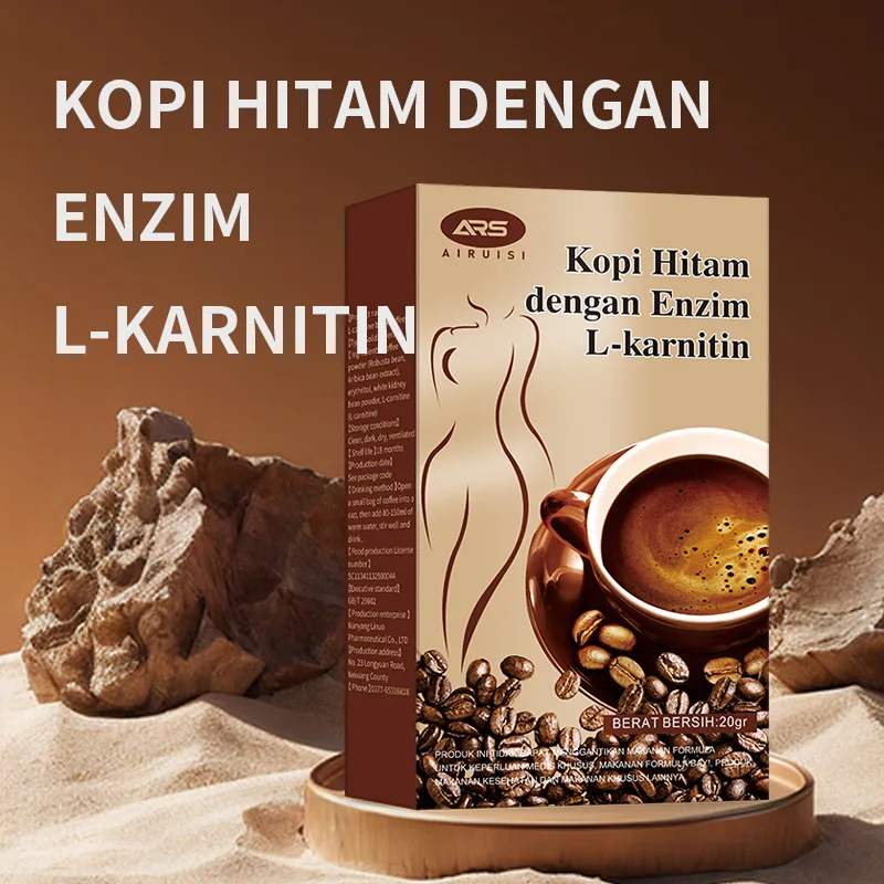 Fast weight loss drinks Kopi Hitam dengan Enzim L-karnitin L-carnitine black coffee 2g*10bag