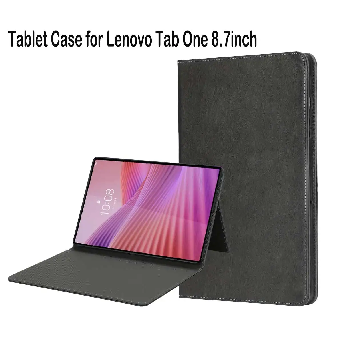 

Tablet Case for Lenovo Tab One 8.7inch Protective Cover Kickstand Function Shockproof (PU leather +TPU Cover)