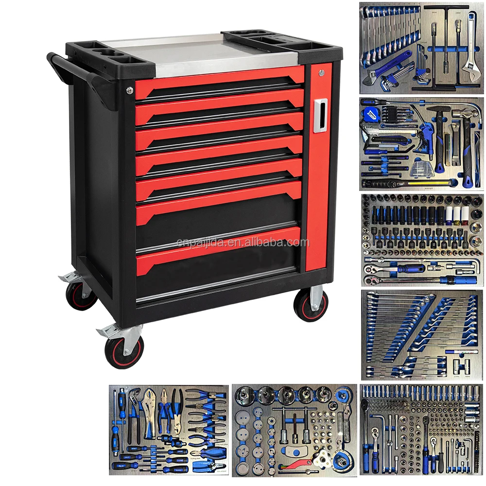 

Storage Design OEM Workshop Garage Cart With Tools Heavy Duty Multi-Drawers Combination Pairing Tool Cabinet With 526 Tool Kits