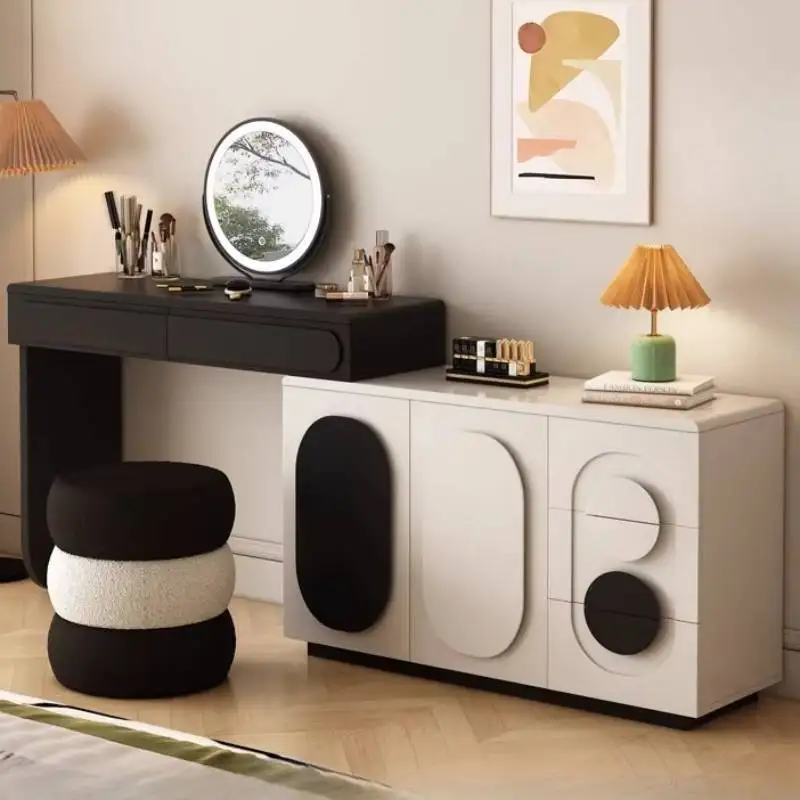 

Essentials Shelves Vanity Desk Drawers Simple Adult Makeup Dressing Table Room Stuff Cabinet Coiffeuse De Chambre Furnitures