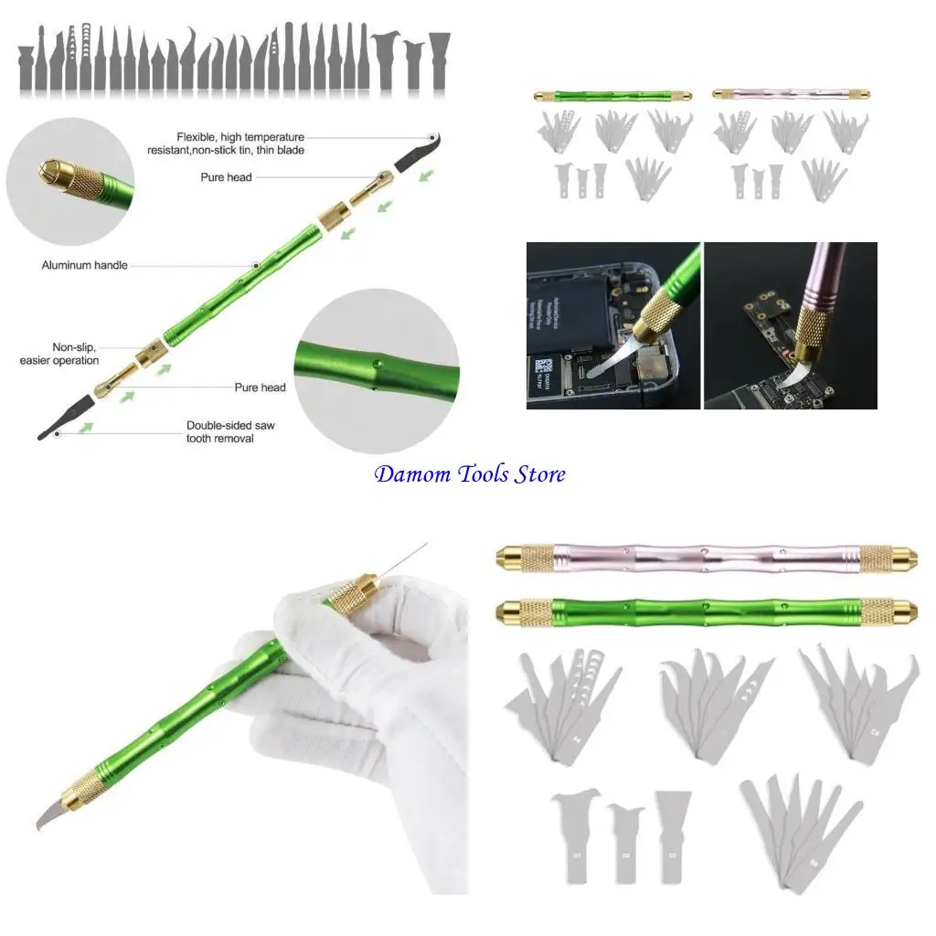 

57be BST-69A+ 28 в 1 1 отделка ручной отделки лезвия CPU CPU IC Чип-клей для снятия клей.