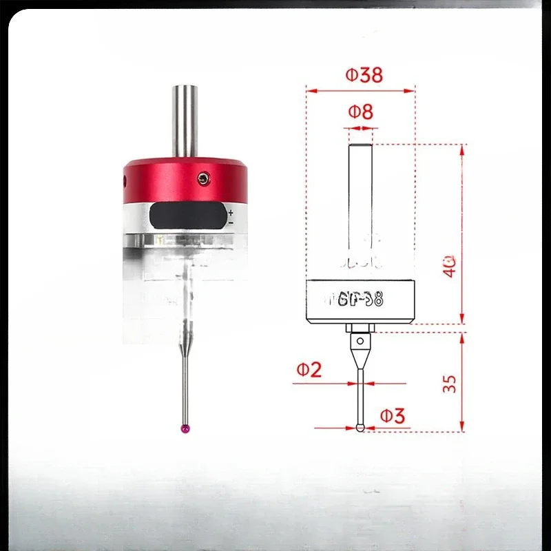 Medium rod 3D trigger edge finder angle tool setting sensor dense probe