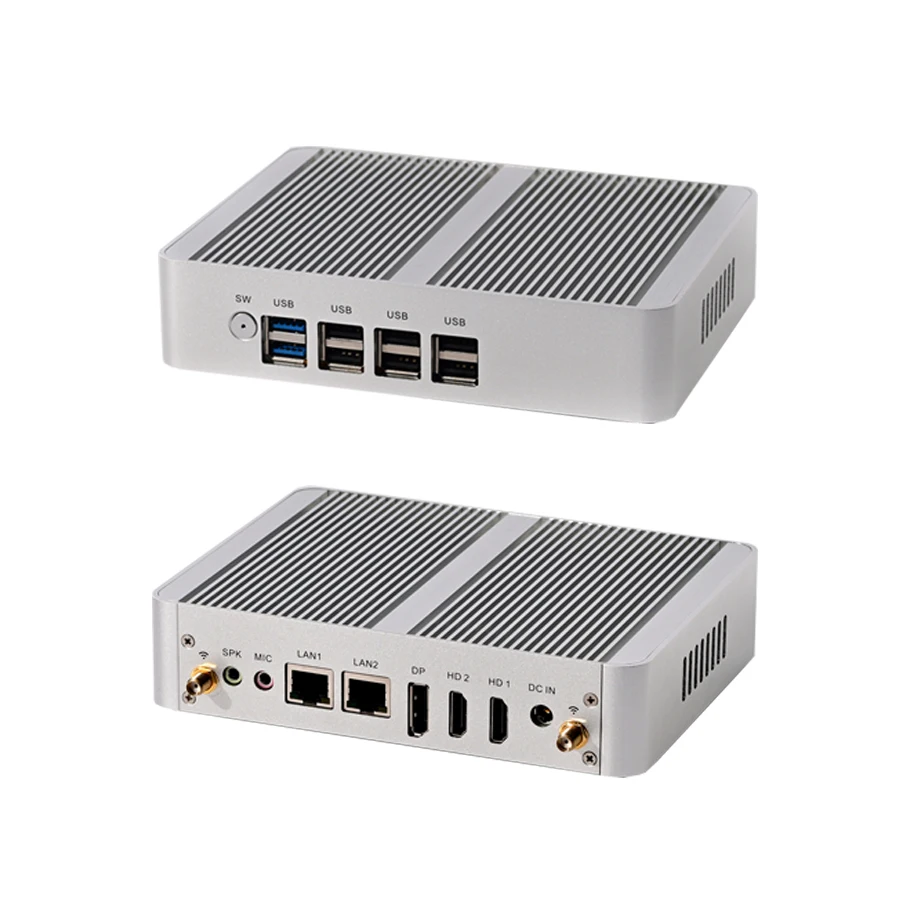 Imagem -04 - Industrial Intel-mini com Lan Dupla N100 pc Fanless x Hdmi 2.0 4k 60hz Mais dp Ecrãs Ddr4 Baixo Consumo de Energia Ruído pc