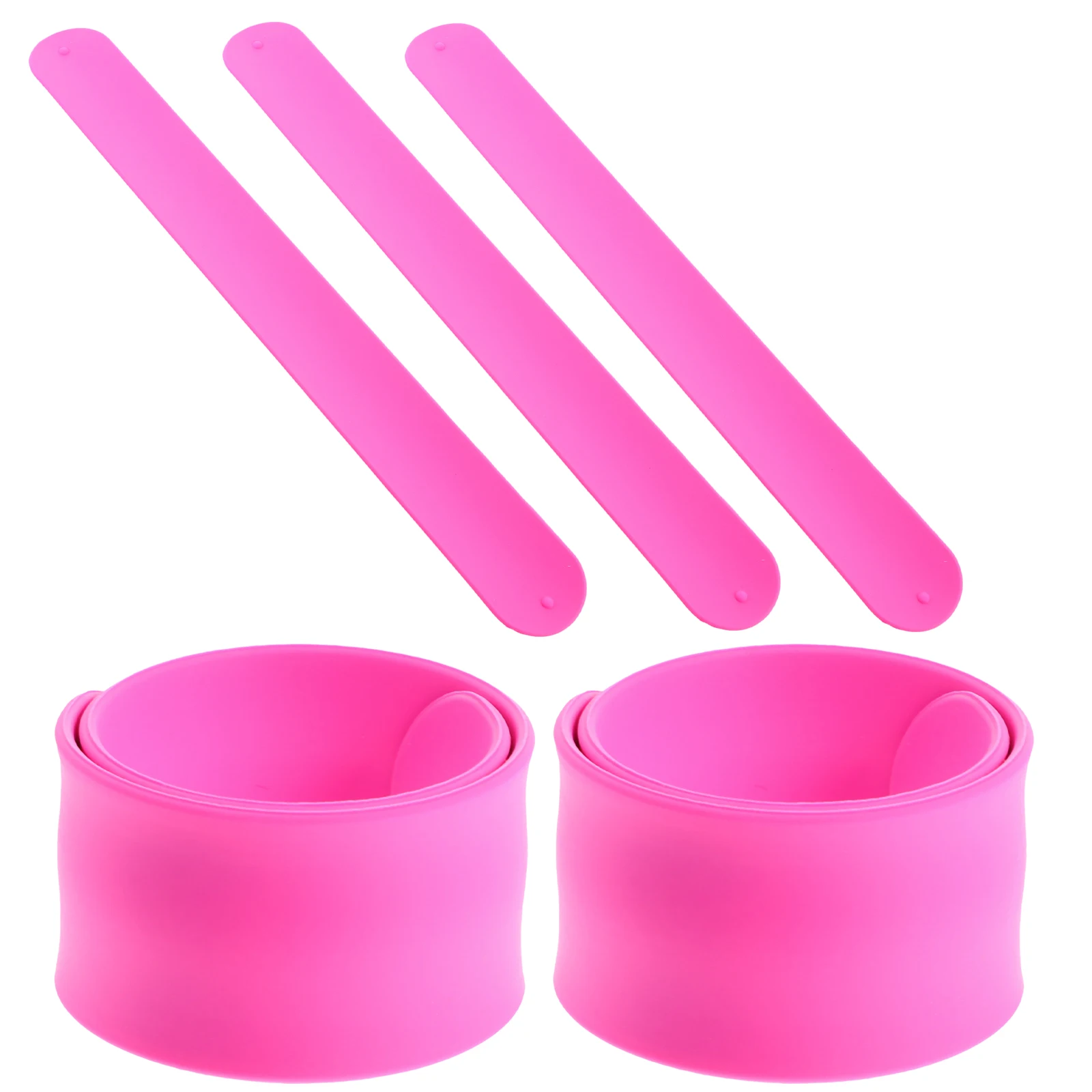 

5 Pcs Silicone Snap Ring Bracelet Slap Wrist Bands Kids Silica Gel Wristbands Bracelets Child