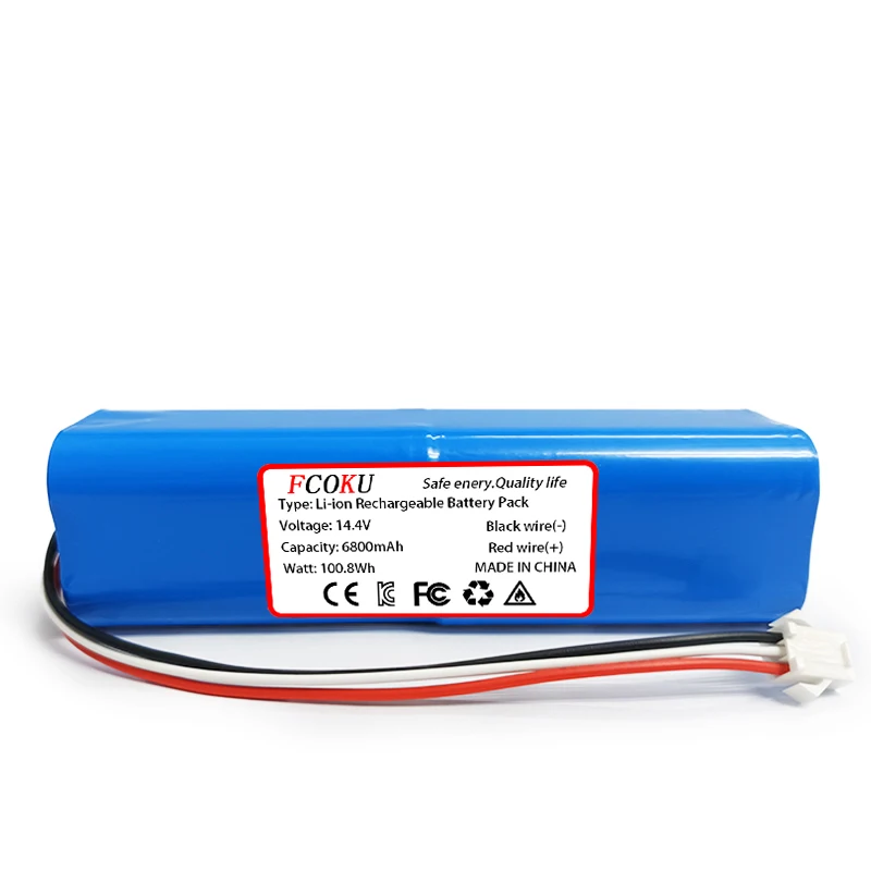 Imagem -03 - Bateria 4inr19 662 para Robot Aspirador de pó com sm Fios Plug por Favor Verifique o Seu Plugue de Bateria Novo H18650ch4s2p 14.4v 6800mah