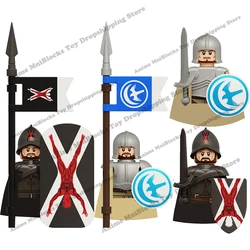 Décennie s de construction chevalier médiéval Anime, jouets d'assemblage de trônes TV, jeux de soldats de garde, mini figurine d'action, cadeaux de poupées, KT1073