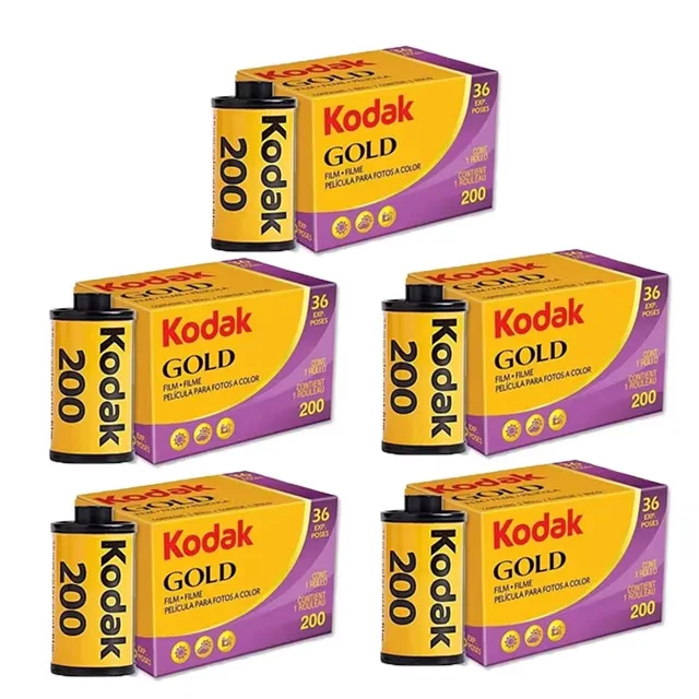 1 2 5 6 10 Rollen 36 opnamen per rol KODAK GOLD 200 35mm film voor KODAK M35 / M38/H35/F9/I60 filmcamera (Vervaldatum: 2027)