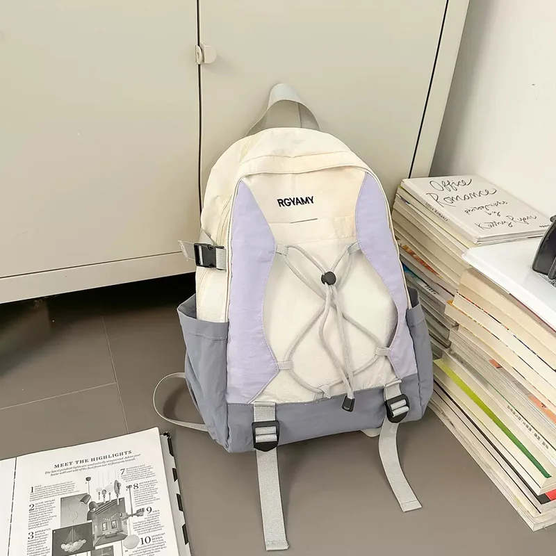 CLAREGQI Tas Ransel Hiking Warna-Warni, Ransel Outdoor Ringan Tahan Air, Tas Harian Kasual untuk Perjalanan, Berkemah, Sekolah