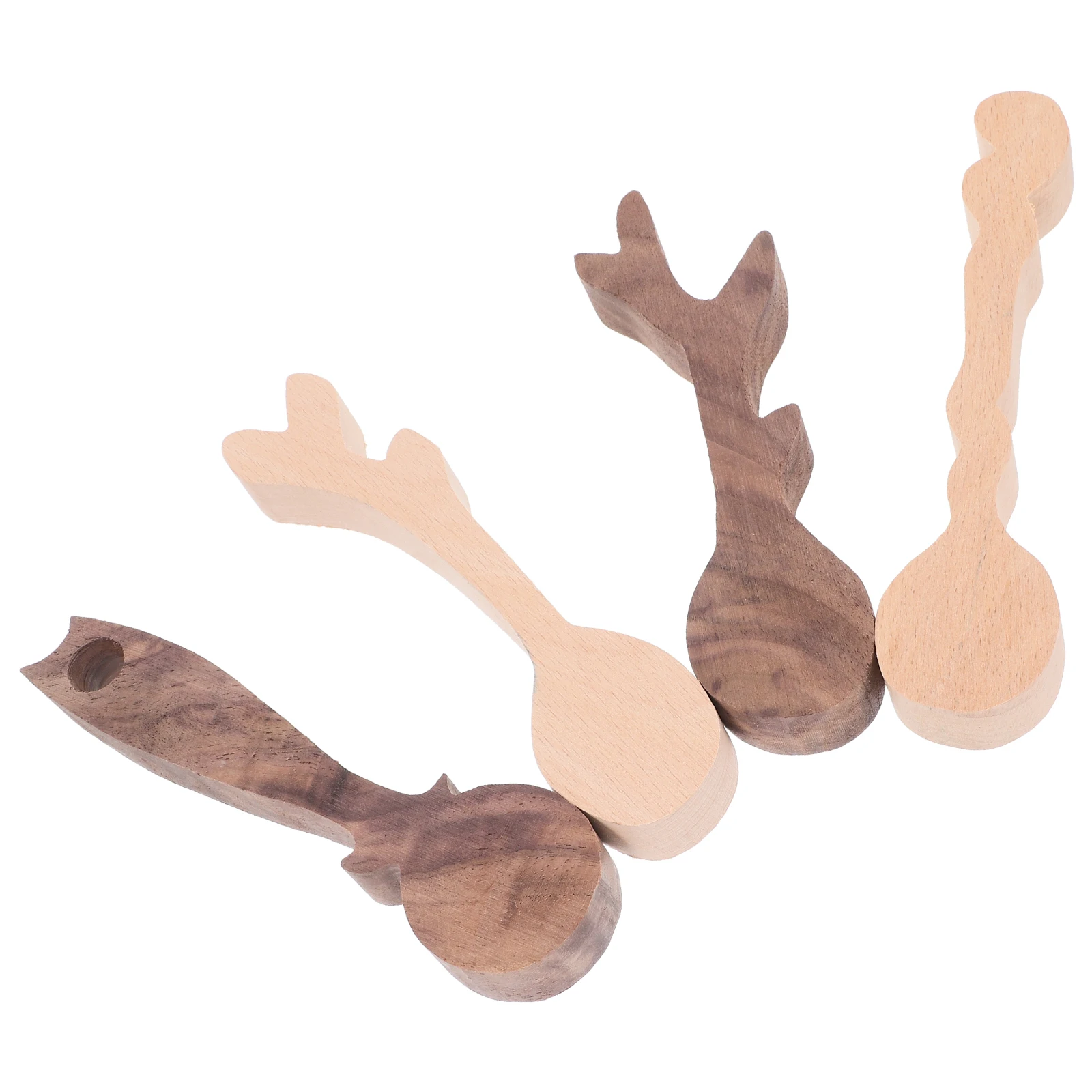 

4pcs Wood Unfinished Beech Mould Carving Soft DIY Craft Hobby Handicraft Carving Wood For Handicraft Enthusiasts Kits Beginner