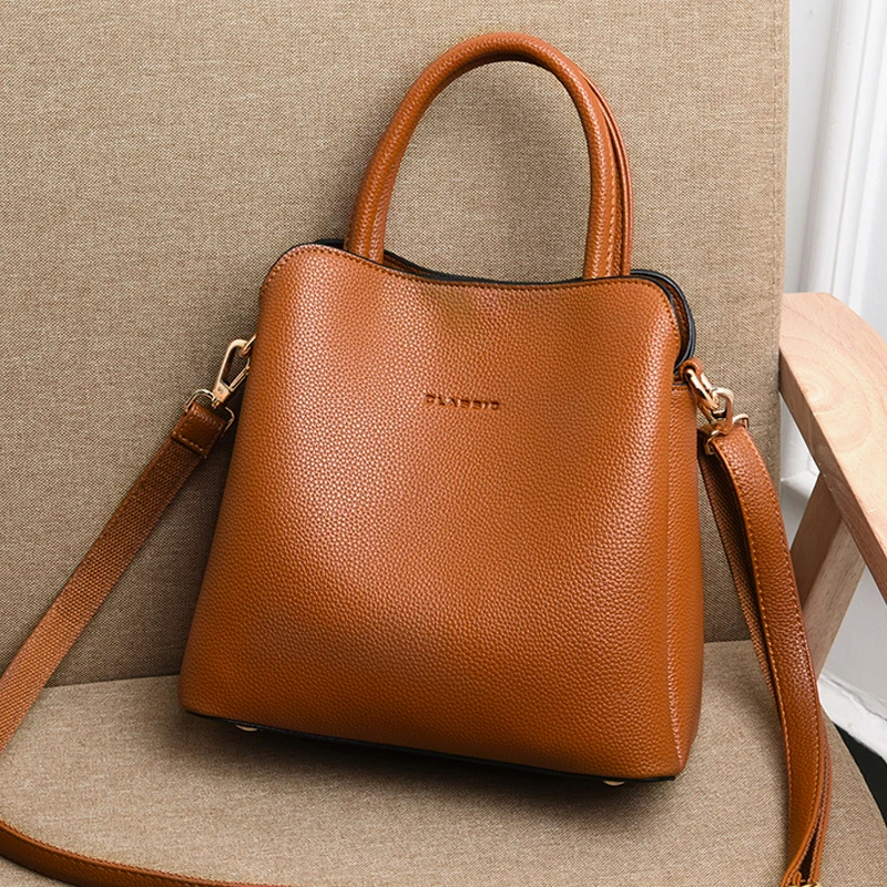 Luxury Brand Women Handbags Designer Shoulder Bags Leather Handbags Three-layer Pocket Crossbody Bags For Women 2022 Tote Bag