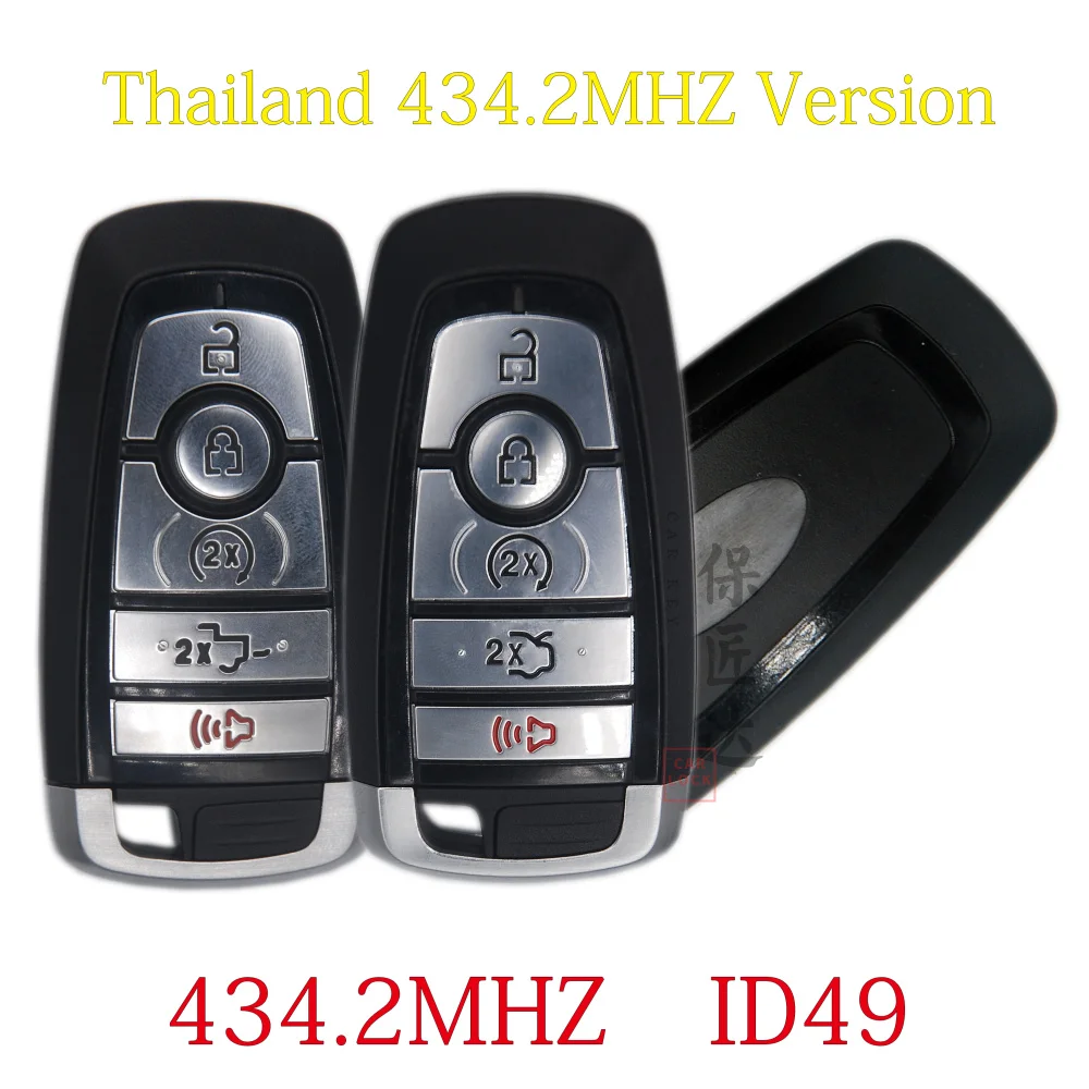 BaoJiangDd car key Fit for  Ford Ranger Raptor  Pickup Everest SUV Thailand version Smart Remote Car Key 5B 434.2MHZ ID49