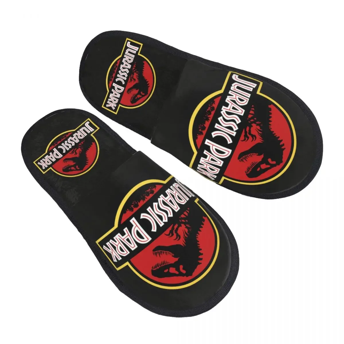 Custom Jurassic Park House Slippers Women Comfy Memory Foam Sci Fi Dinosaur Slip On Bedroom Slipper Shoes