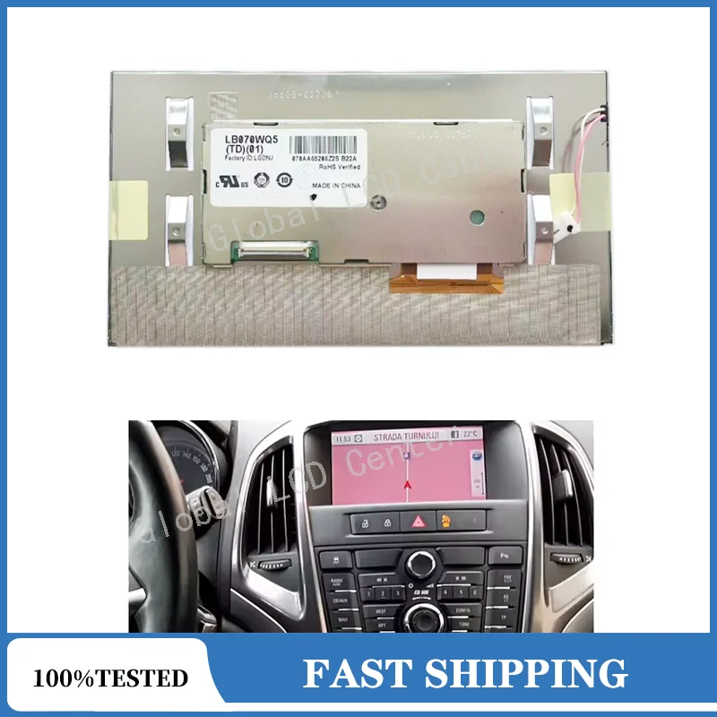 

LB070WQ5-TD01 Original 7 inch LB070WQ5(TD)(01) LCD Display Screen Panel For Opel Insignia Astra CD500 CD600 DVD800 Radio LCD