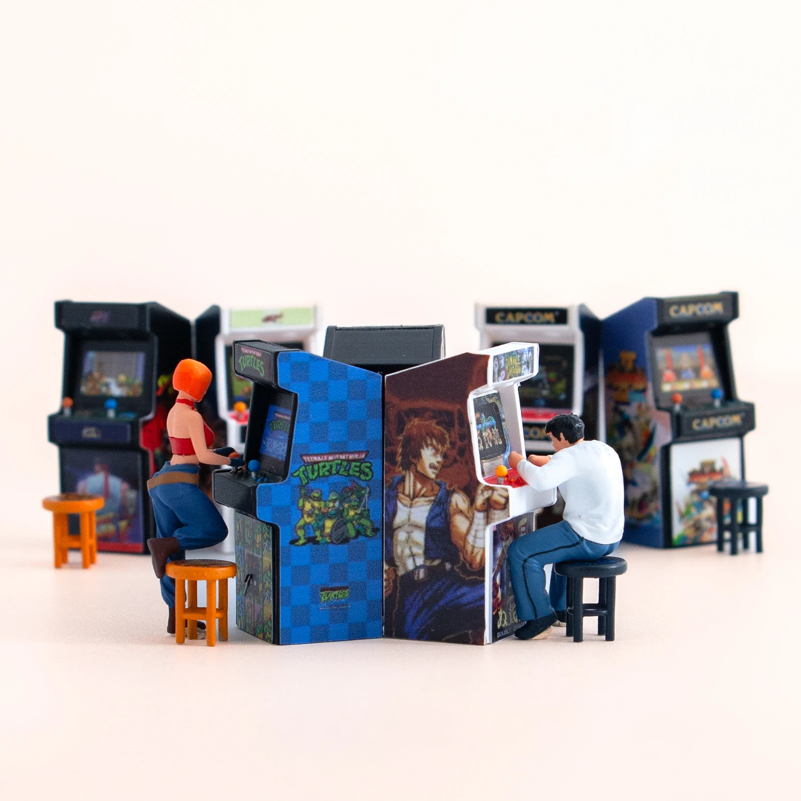 1/64 Scale Resin Arcade Game Machine Miniature Scene Props Hand Painted Retro Game Room Display for Diecast Car AFA image 3