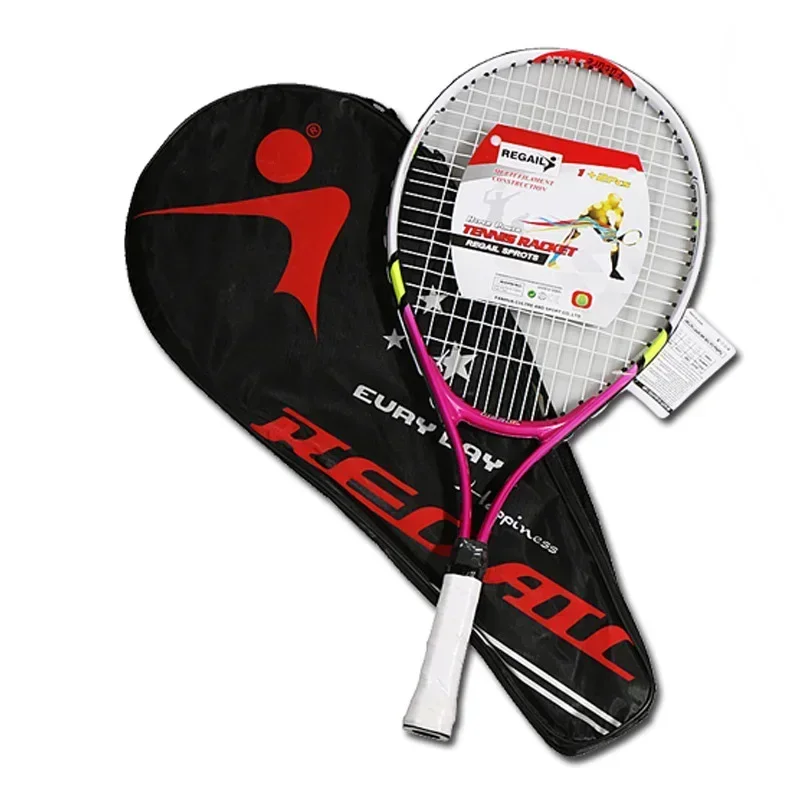 

Hot Sale 23 Inch Special Tennis Racket for Teenagers Aluminum Alloy Tennis Racket Strong Nylon Wire for Children's Training 1pcs