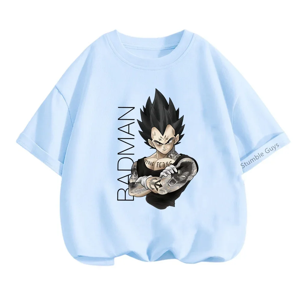 Boys Girls Dragon Ball Z Tshirt Kids Cartoon Anime Graphic Goku Print Short Sleeve T Shirt Tops Sonic Tees Children Teen Clothes