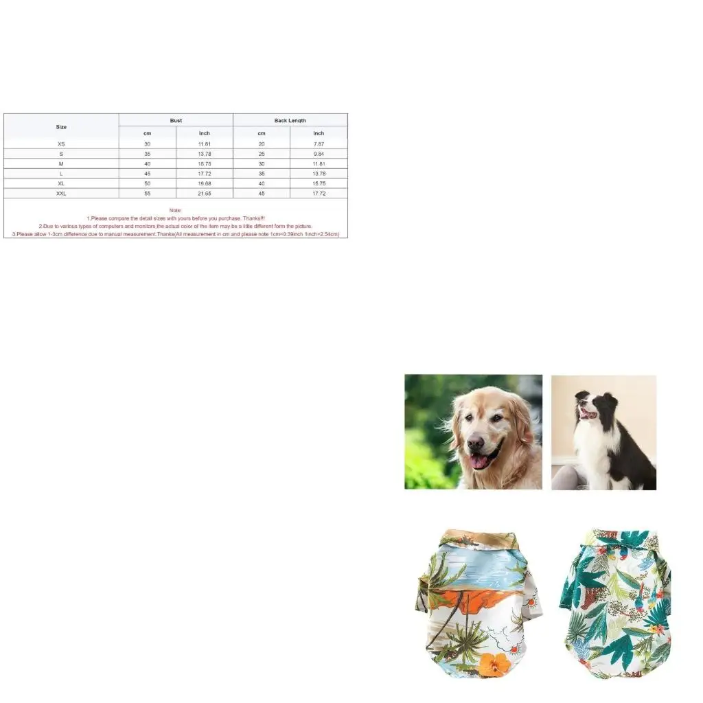  Beach Dog Shirt Hawaiians Dog Shirts Cool Dog Clothes Dog Summer T-Shirt Beach Puppy Shirt  Shirts