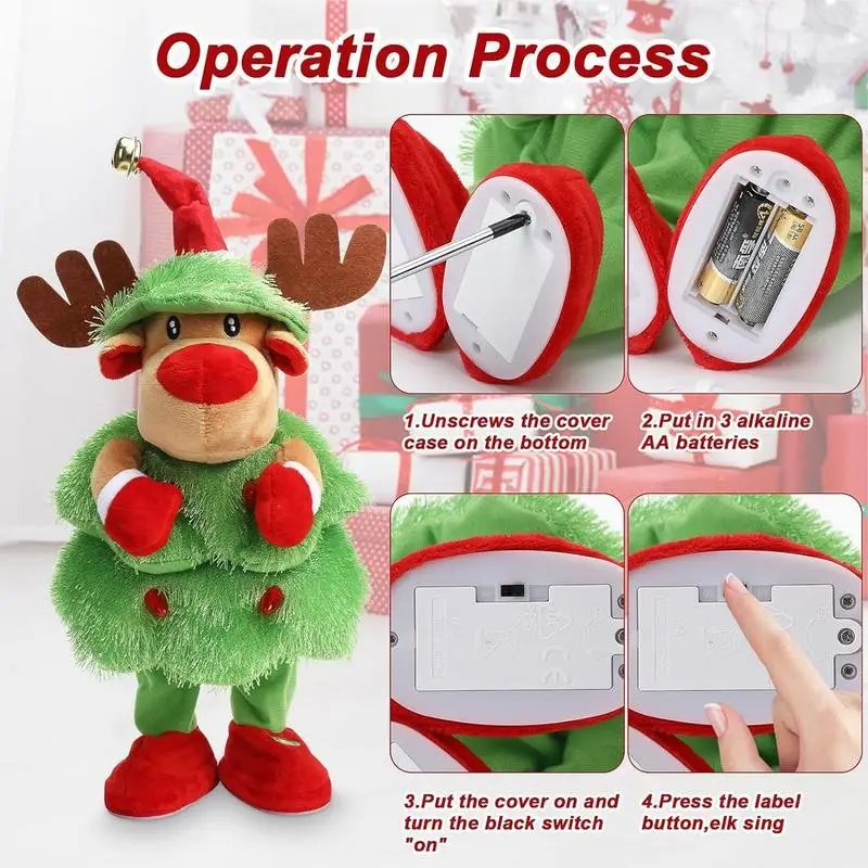 Christmas Snowman Music Singing Christmas Tree Decor Santa Claus for Home Decoration New Year Gift Christmas Ornaments 2023