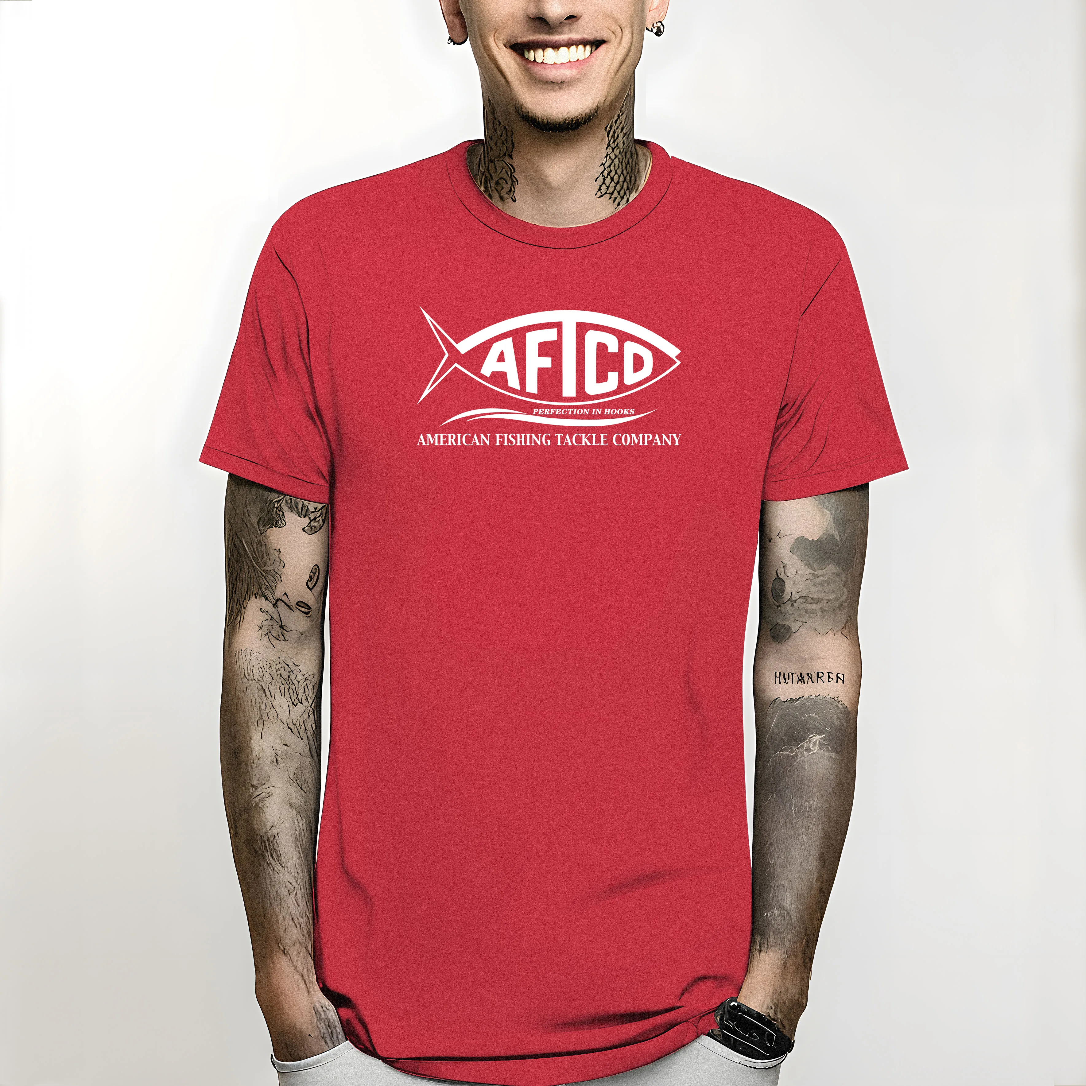 AFTCO - American Fishing Tackle MEN T-SHIRT  fairy grunge wayne  おまんこ ロカビリー  traf official store envio gratis ロカビリー