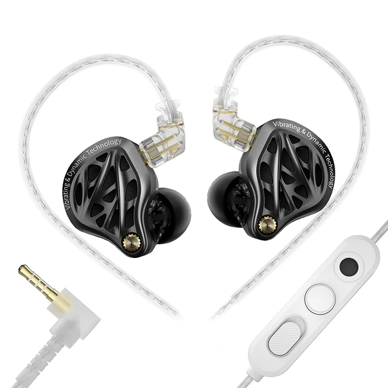 KZ Vibe X 13mm IEM Wired Earbuds Silver Cable