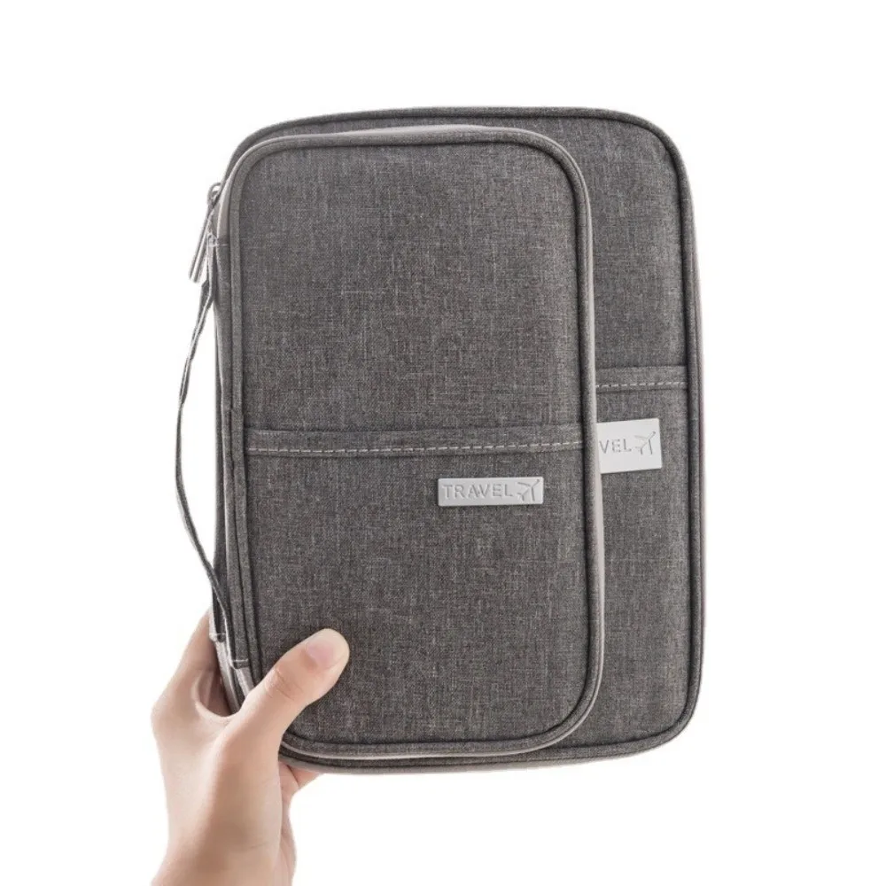 

Creative Solid Color Passport Bag Large Capacity Card Holder Travel Wallet Portable Multifunctional Card Storage Bag Men