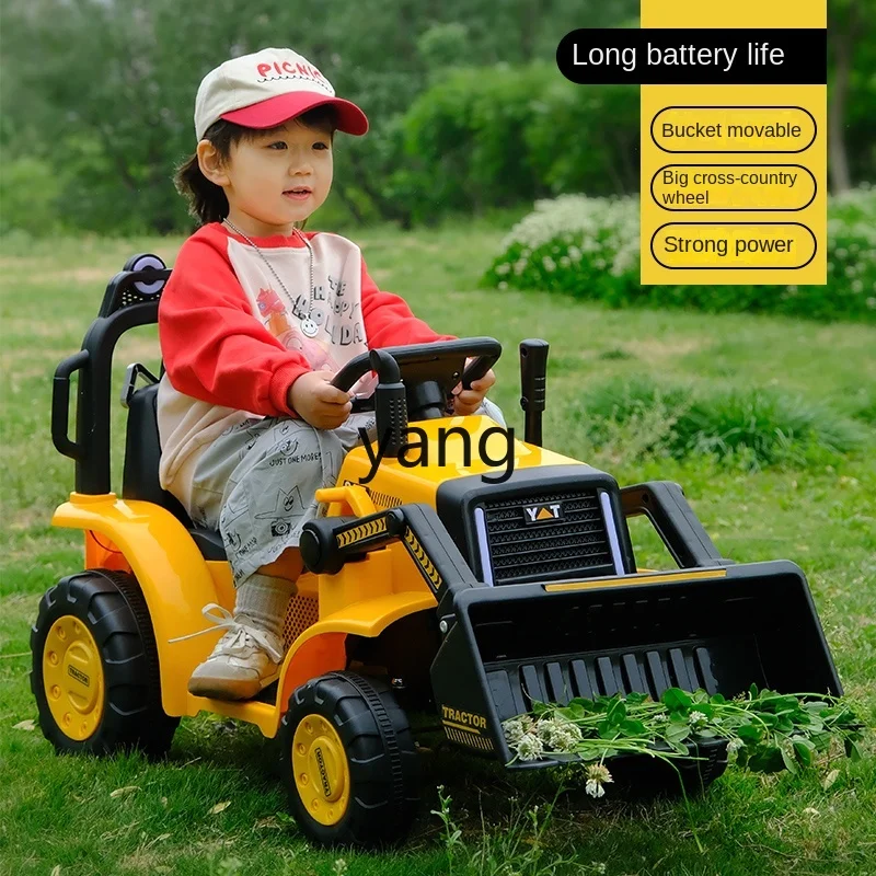 L'm'm New Children's Electric Excavator with Remote Control Boy 2-6 Years Old Portable Bulldozer