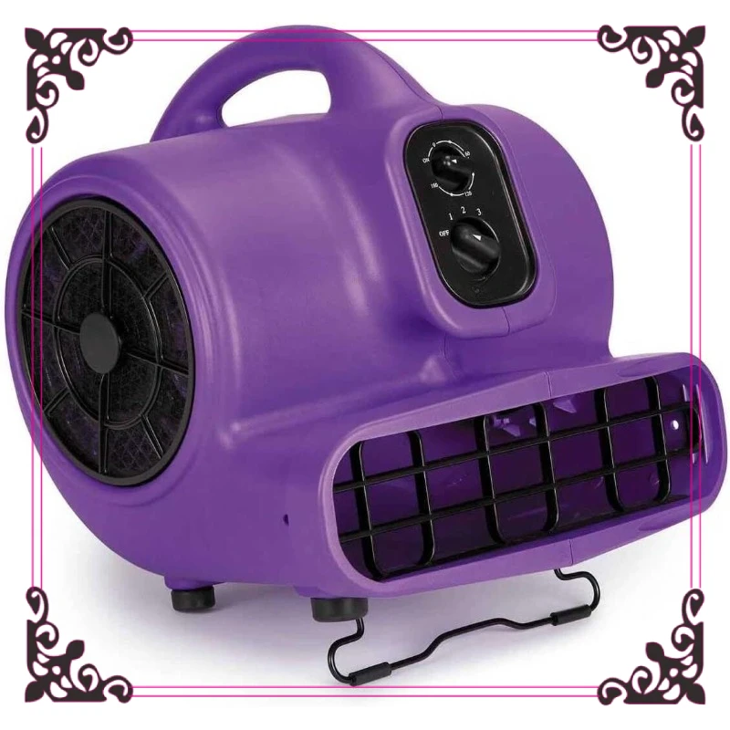 Programmable Timer Quiet Operation Force Air Dryer with Cage Quiet Pet Fur Dryer Offers 3 Speeds Up To 2,000 CFM, 0.33 HP