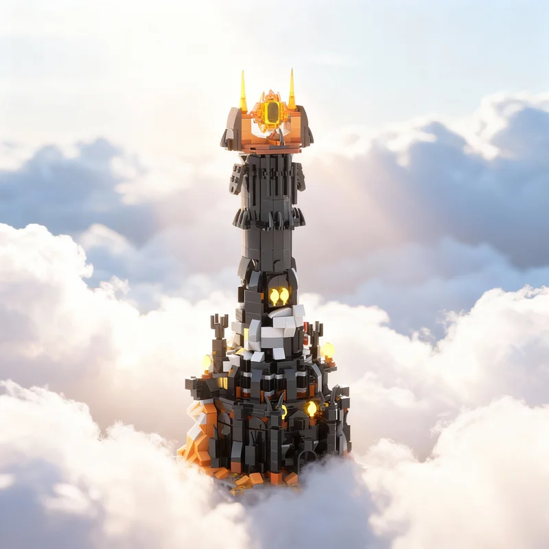 

967pcs MOC Mini Barad Dur Hobbit Lord Rings The Model Building Blocks Construction Toys Idea Education Christmas Gifts Brick