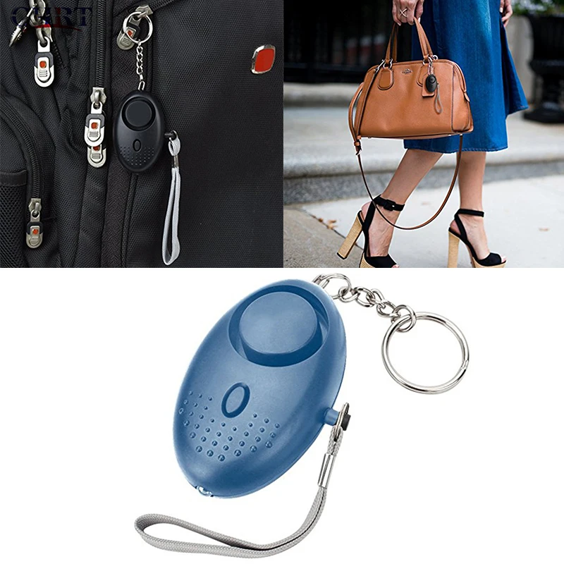 130db Safesound Personal Security Alarm Keychain With LED Lights Self Defense Electronic Device For Women Kids Remote Control