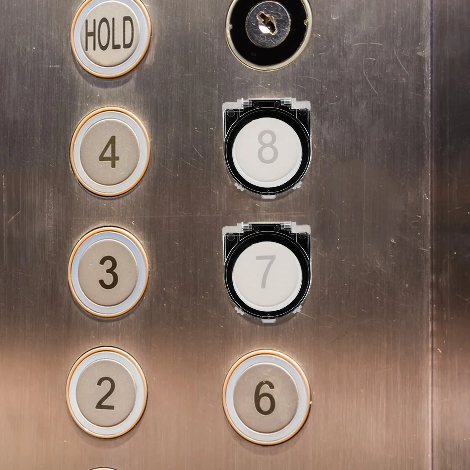 

Elevator Button Protective Cover Silicone Clear Transparent Impact Resistant Elevator Button Protective Shield