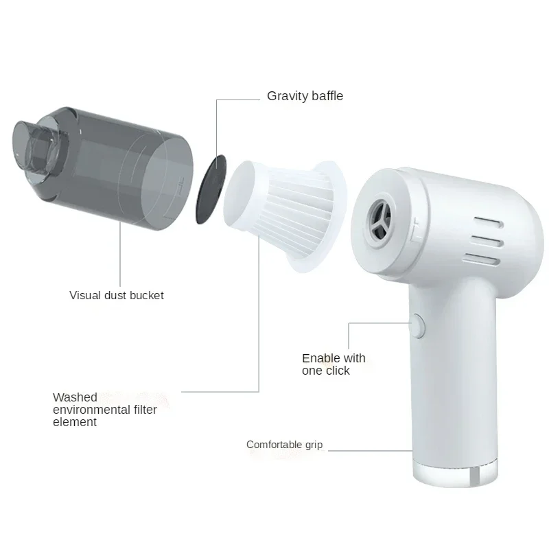 Portable Handheld Vacuum Cleaner Cordless, Powerful Cyclonic Suction Vacuum Cleaner For Home Office Car