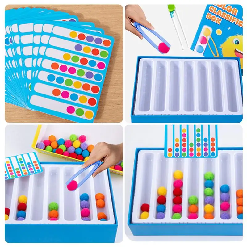 Juguete de aprendizaje de reconocimiento de Color, caja de clasificación apilable de colores para niños pequeños, juegos de clasificación de colores, juego de clasificación de colores para el hogar y la escuela