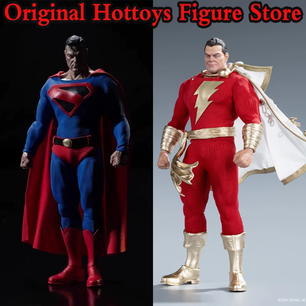 GONG 1/12 Scale Men Soldier Superman Shazam Comic Series Hero Characters Full Set 6-inches Action Figure Model Fans Gifts