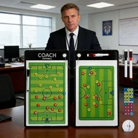 Pizarra Táctica Magnética de Fútbol, Portátil, para Entrenamiento y Partidos, Equipo para Entrenadores