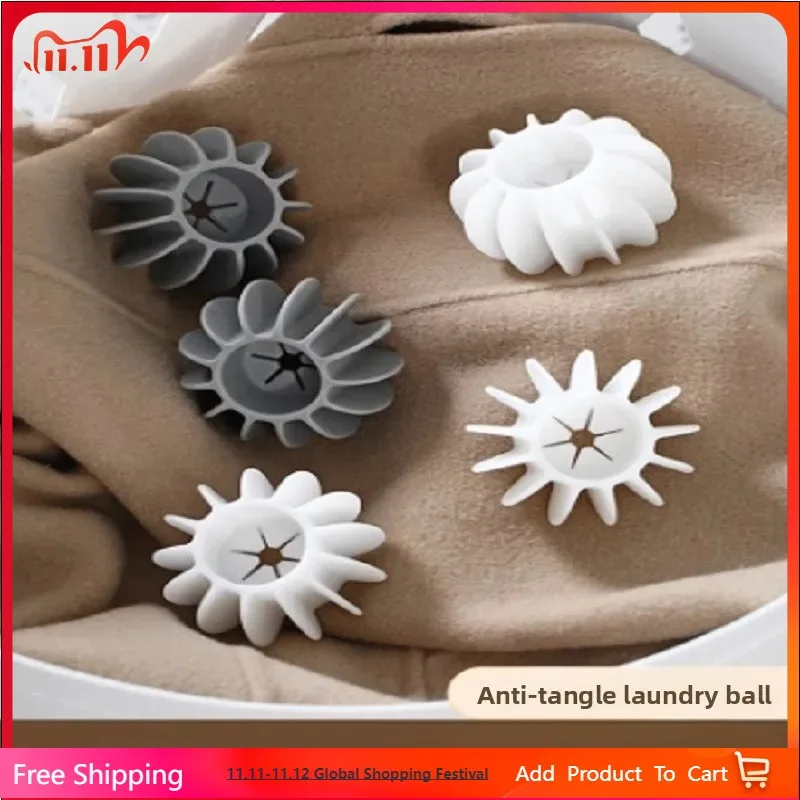 

10 Pcs Silicone Laundry Balls Reusable Anti-Binding Anti-Angle Washing Machine Cleaning Balls for Fabric Care