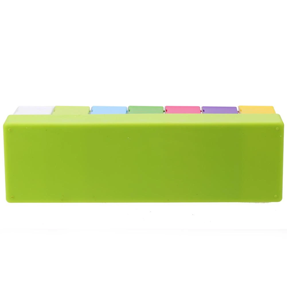 Rainbow 7 Days Pill Box Organizer Plastic Storage Box Container Portable Medicine Pill\'s Case Weekly Pillbox Hat for Tablets New