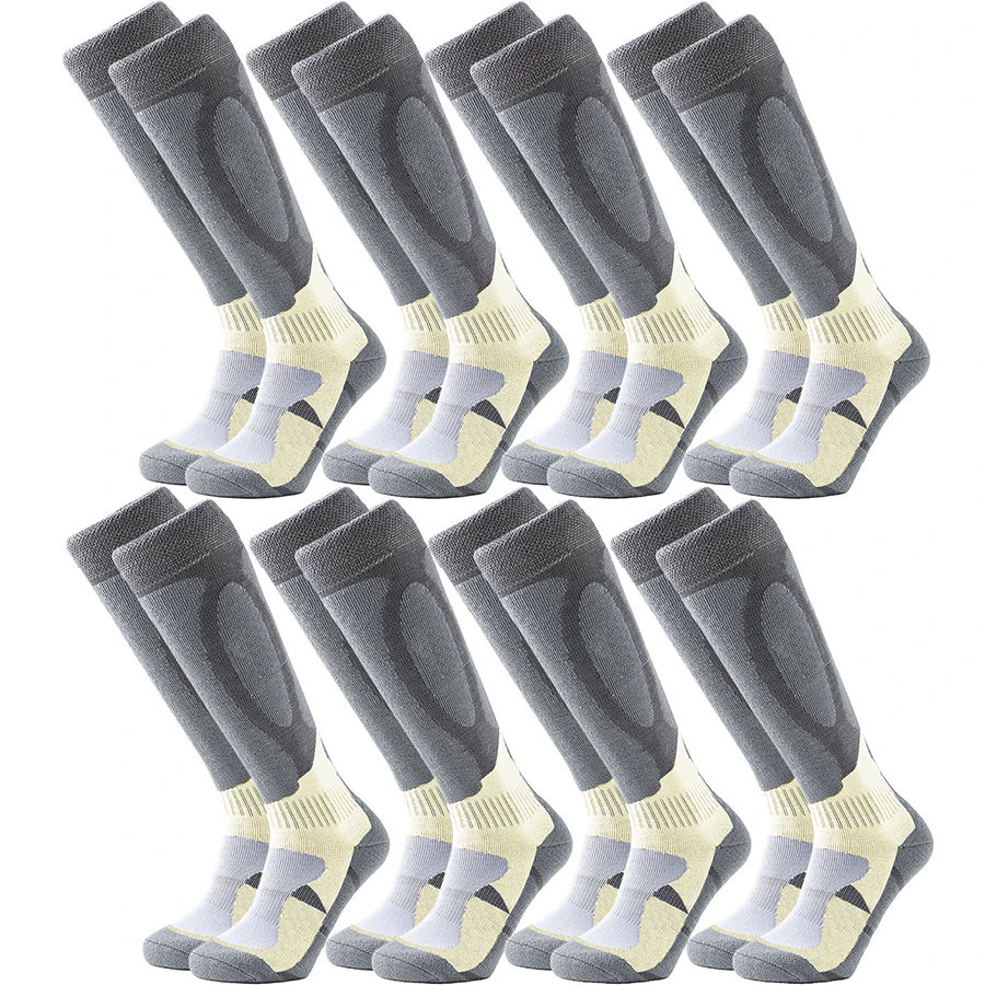 جوارب تزلج مضغوطة للجنسين، قبضة غير قابلة للانزلاق، معزولة حراريًا ومسامية ومضادة للصدمات مع قاعدة منشفة للرياضات الشتوية #3